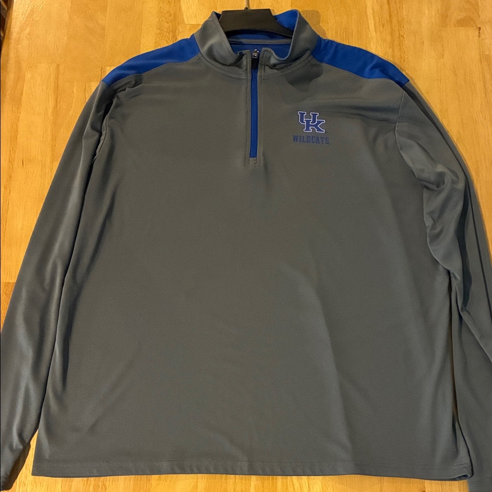 Kentucky Wildcats quarter-zip pullover. Top of the World brand.
